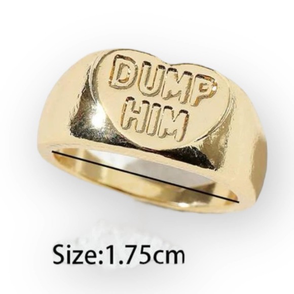 Funny Dump Him Ring Size 7 - Picture 3 of 7